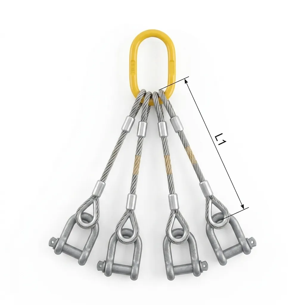 Laço de Cabo de Aço AC9 Polido com Alma de Fibra